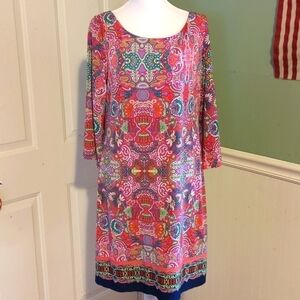 Laundry Shelli Segal Small Dress Boho Peek A Boo Back